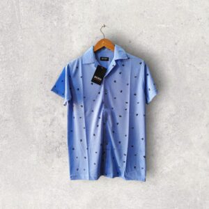 Blue Polo T shirt with Buttons